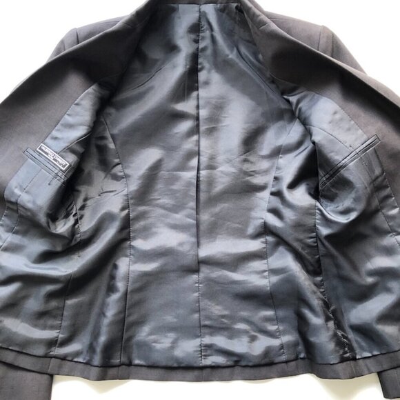 VALENTINO CHRISTY PARIS Women 3 Piece Custom Made Suit  Dark Grey  Black Line SM - Picture 9 of 16